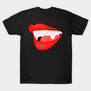 Vampire Lips Thirsty for a Neck T-Shirt